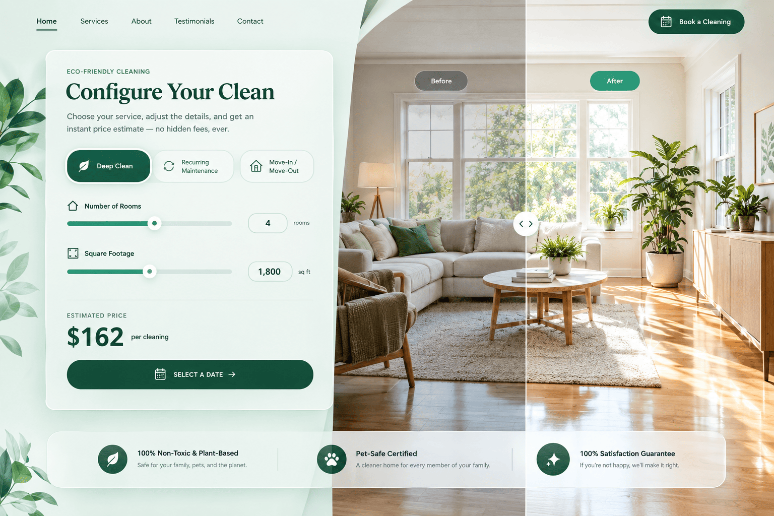 Cleaning Services Website Design