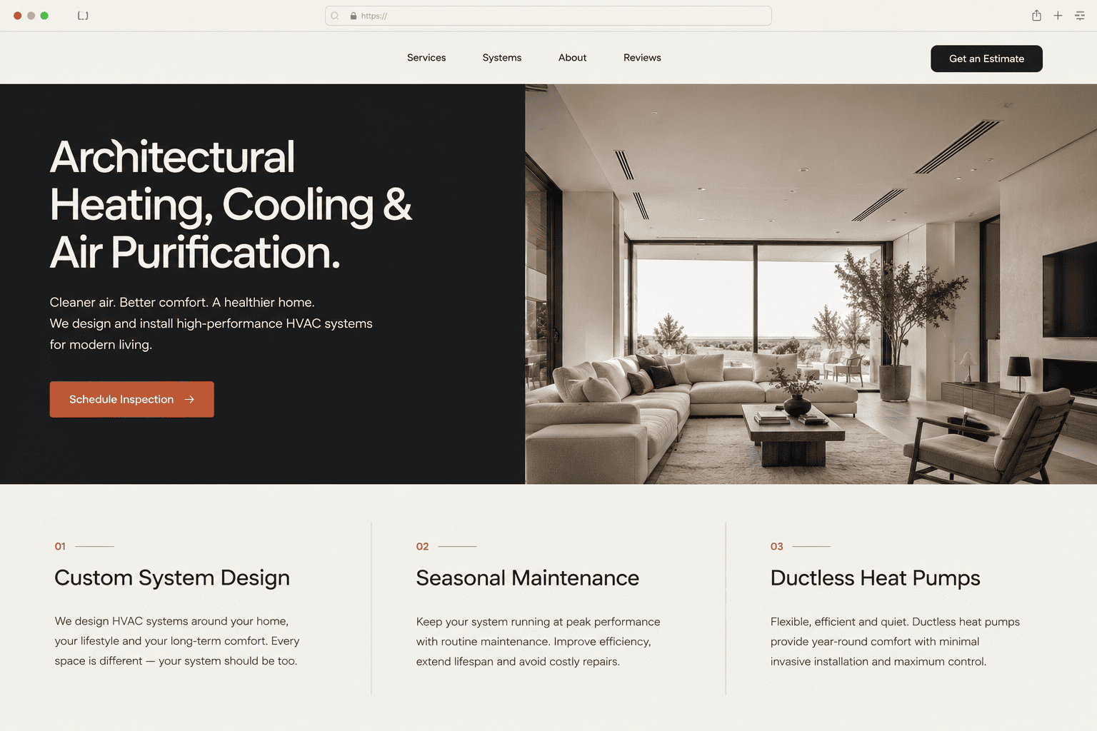HVAC and Heating Website Design